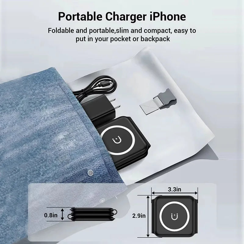 3-in-1 Foldable Magnetic Wireless Charging Station