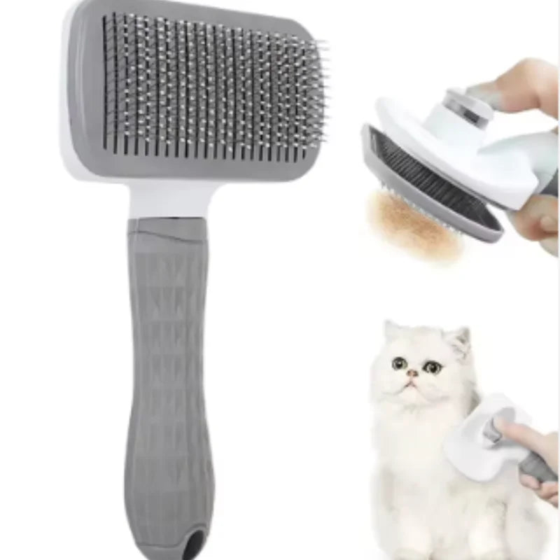Pets Brush for Shedding, Self Cleaning Brush for Long & Short Hair