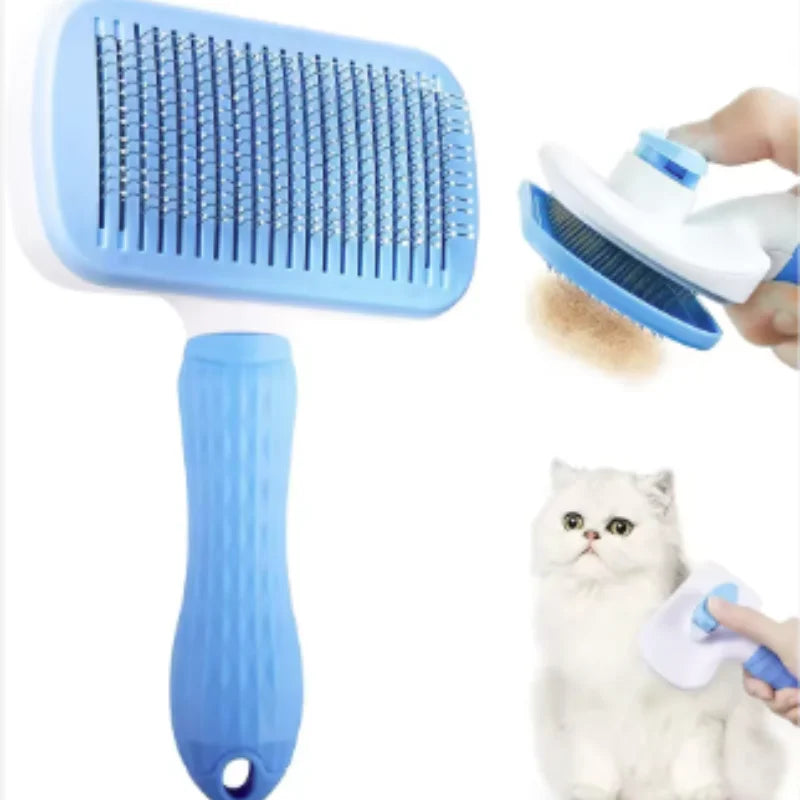 Pets Brush for Shedding, Self Cleaning Brush for Long & Short Hair