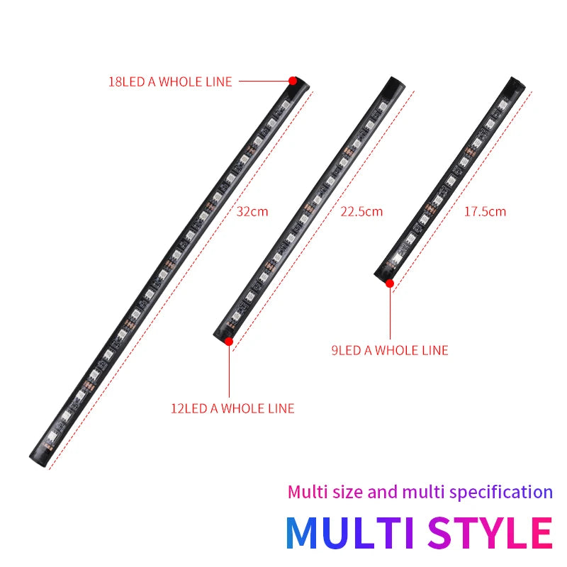 App & Sound-Controlled RGB LED Interior Strip Lights for Car