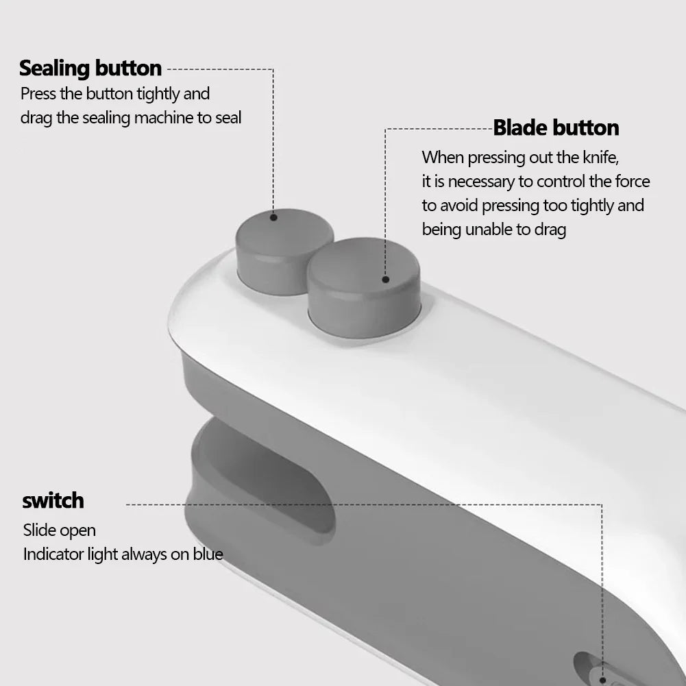 2-in-1 Magnetic Mini Bag Sealer & Cutter (USB Rechargeable)