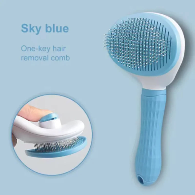 Pets Brush for Shedding, Self Cleaning Brush for Long & Short Hair
