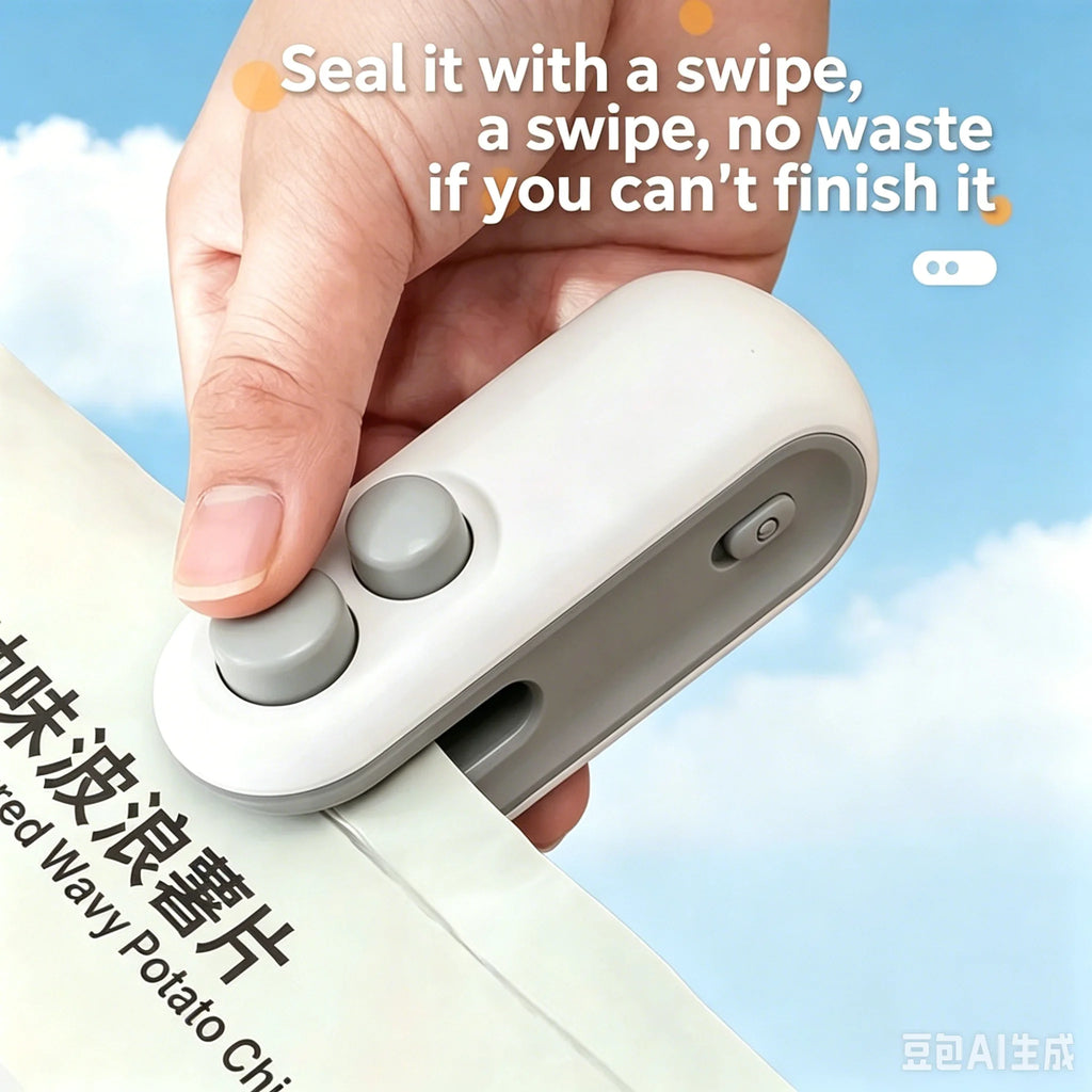 2-in-1 Magnetic Mini Bag Sealer & Cutter (USB Rechargeable)