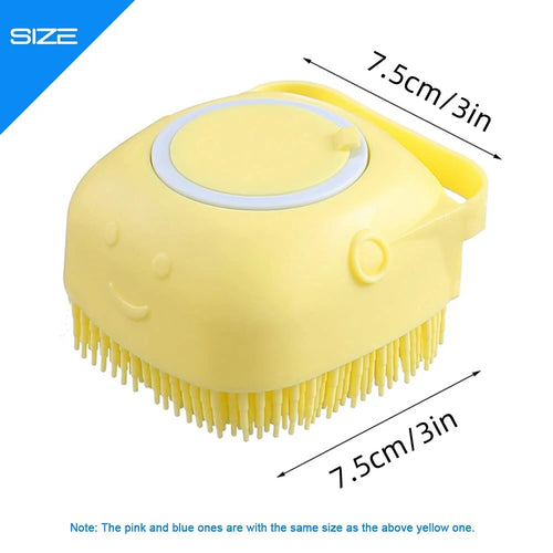 2-in-1 Silicone Pet Bath Brush & Shampoo Dispenser