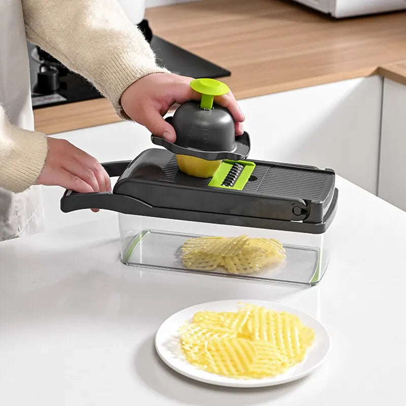 All-in-1 Vegetable Chopper, Slicer & Cutter for Kitchen