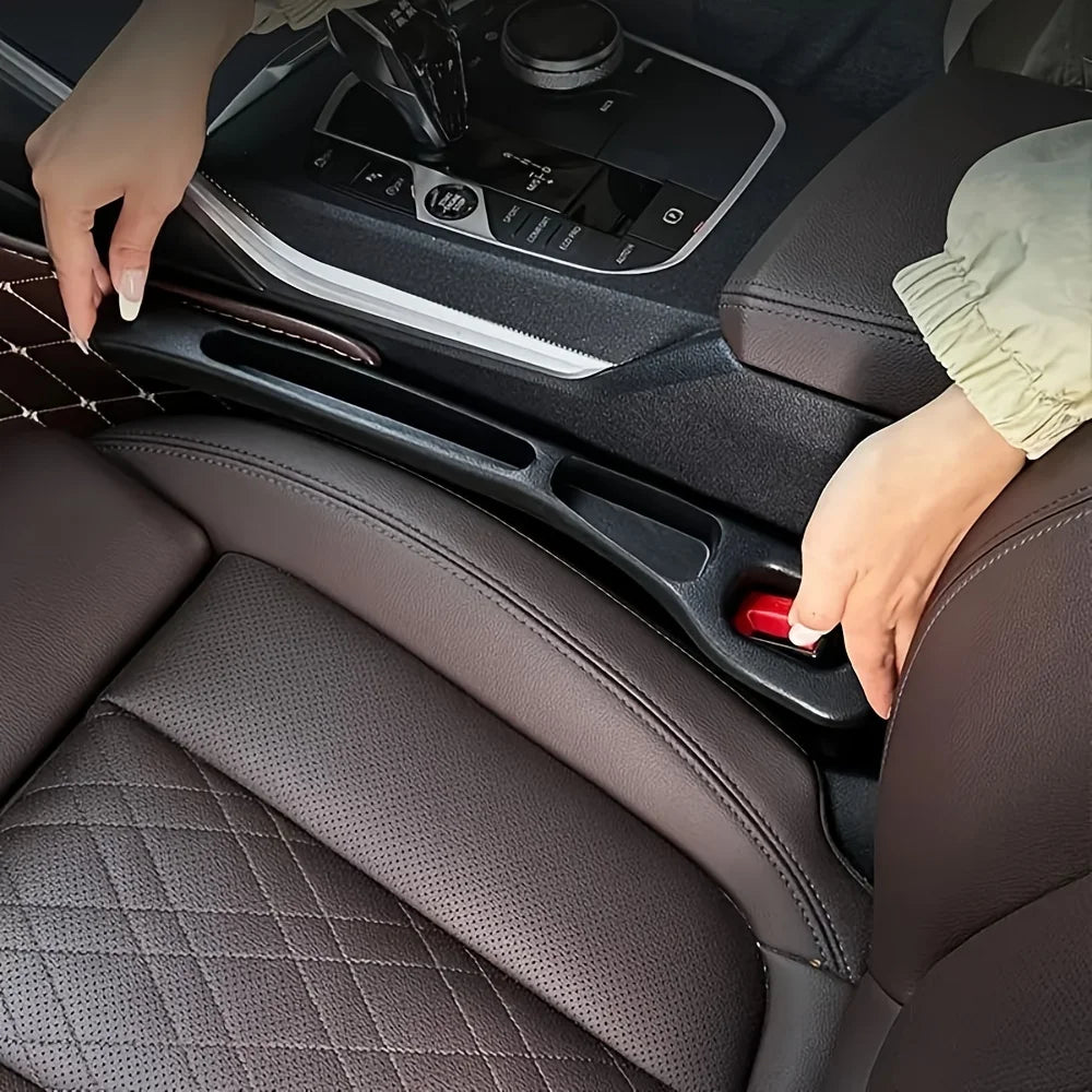 premium leather car seat gap organizer (2-pack)