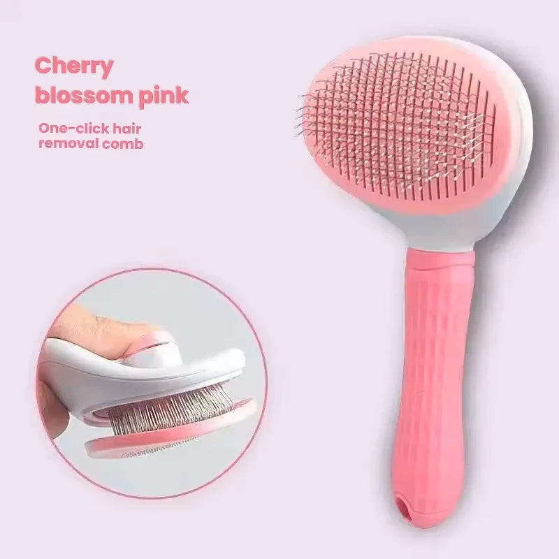 Pets Brush for Shedding, Self Cleaning Brush for Long & Short Hair