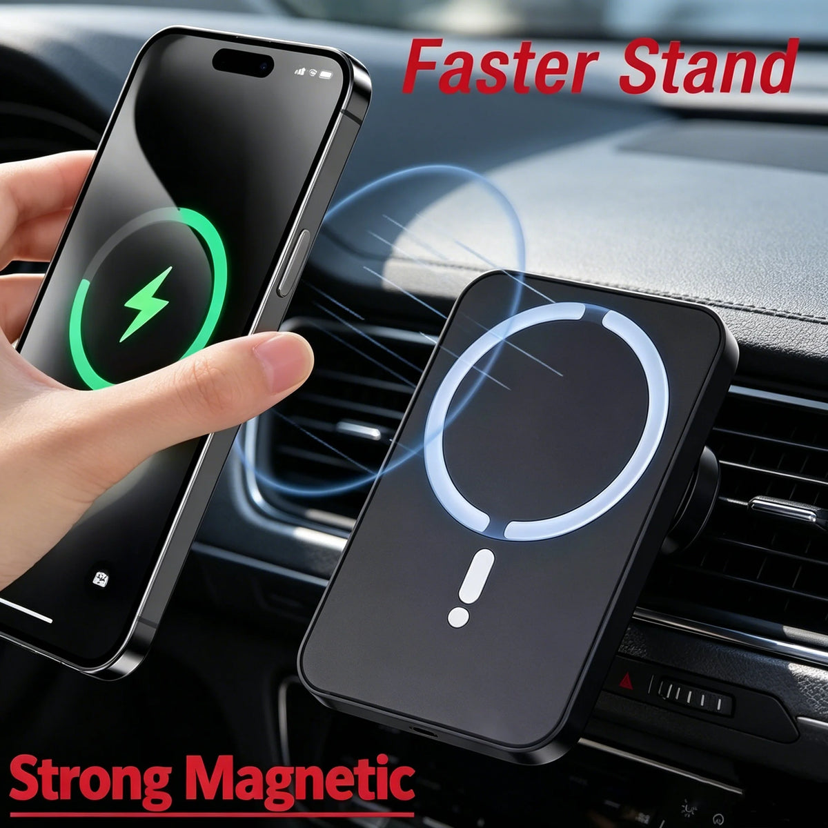 MagSafe Wireless Car Charger & Phone Mount