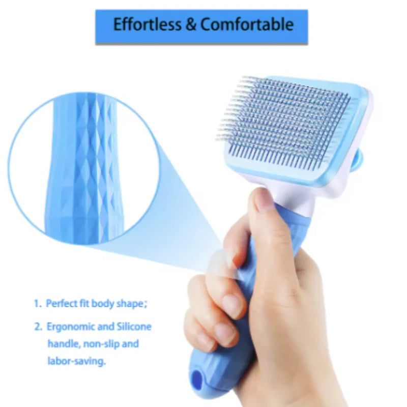 Pets Brush for Shedding, Self Cleaning Brush for Long & Short Hair