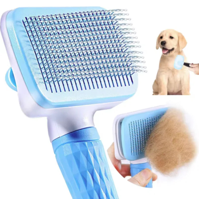 Pets Brush for Shedding, Self Cleaning Brush for Long & Short Hair