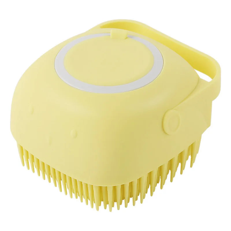 2-in-1 Silicone Pet Bath Brush & Shampoo Dispenser